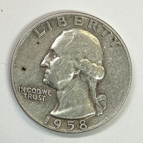 1958-D Washington Silver Quarter - Free Shipping