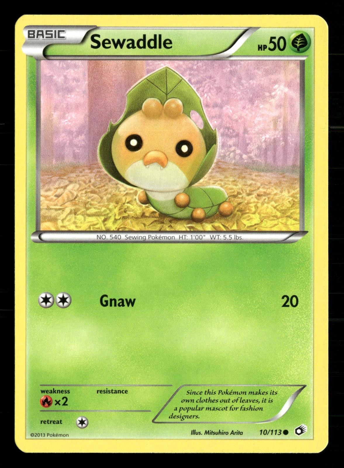 Sewaddle (10) 10/113 Common Legendary Treasures Pokemon Lightly Played