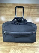 Tumi 22018D4 Black Carry-On 2 Wheel Rolling Luggage Suitcase w/ Garment Bag 22"