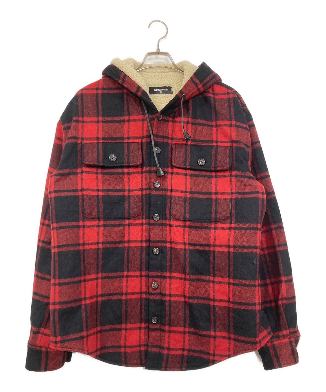 DSQUARED2 Fleece-lined check pattern jacket Size:… - image 1