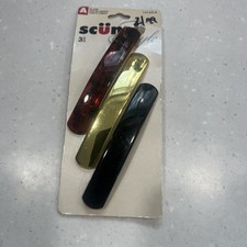 1 - 3 Pack Scunci 16163-A Barrettes 3 in New Never Used