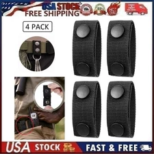 4× Tactical Duty Belt Keeper with Double Snaps Security Tactical Belt Keepers US