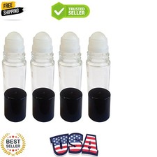 4 Pack of Roll On Empty Glass Bottles for Essential Oils - Refillable Roller ...