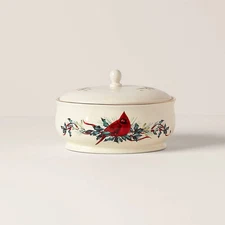 Lenox Fine China WINTER GREETINGS Covered Dish N/O