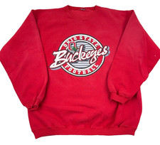 Vintage Ohio State Buckeyes Sweatshirt Men Large Red Crewneck Sweater 90s Y2K B