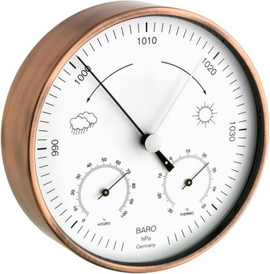 TFA Dostmann Analoge Wetterstation, für innen und außen, wetterfest, Barometer