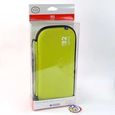 Slim Hard Pouch Plus for Nintendo Switch 2 (Lime Yellow) Hori Official Japan New