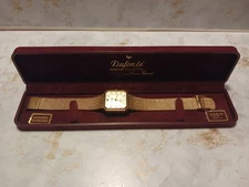~Never Used VINTAGE DUFONTE by LUCIEN PICCARD MENS WATCH GENUINE DIAMOND IN BOX~