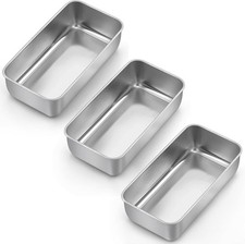 3Pack Stainless Steel Bread Loaf Pan Meatloaf...