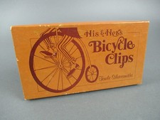 Vntg Towle Silversmiths 'His & Her's Bicycle Clips' in The Original Box