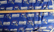 Giants NY New York Football Logo Helmet Cotton Fabric 1/2 YARD 18" x 58"