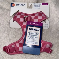 Top Paw® Blue Checkered Comfort Dog Harness  Sz - XXS 