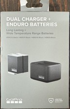 GoPro Dual Battery Charger 2 Enduro Batteries HERO 12-9 Blk Long Lasting NEW