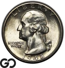 1945-S Washington Quarter, Very Nice Gem BU++