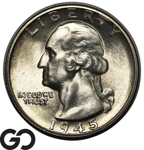 1945-S Washington Quarter, Very Nice Gem BU++