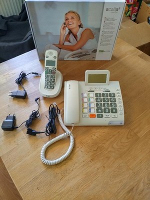 Humantechnik Scalla 3 Combo Großtasten-Verstärkertelefon weiß+ Mobilteil mit OVP