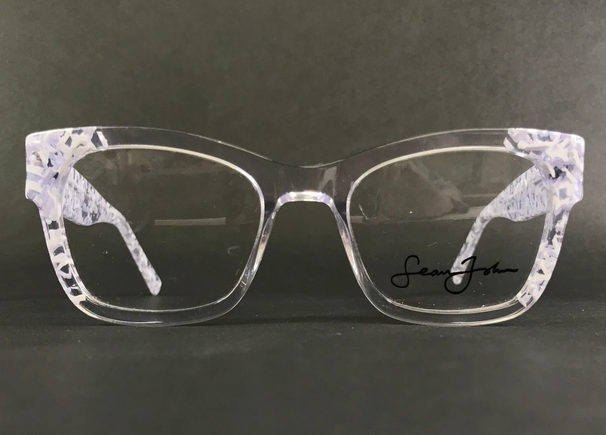 New SEAN JOHN SJLO 6026E 971 Clear Crystal & White Eyeglasses 52/20/145 Sean John Eyeglass Frames | eBay main image 2