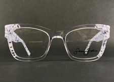 Sean John Eyeglasses Frames SJLO6026 971 Crystal Clear White Cat Eye 52-20-140