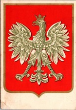 Mint Poland Coat of Arms Polish Eagle PPC Picture Postcard