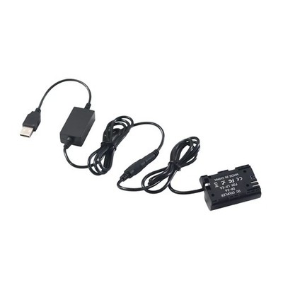 DR-E6 DC Coupler LP-E6 Dummy Battery & USB Power Cable for Canon 90D 7D2 5D4 etc
