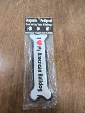 I Love My American Bulldog Dog Bone Car Magnet - 2x7 Dog Bone Auto Truck Magnet