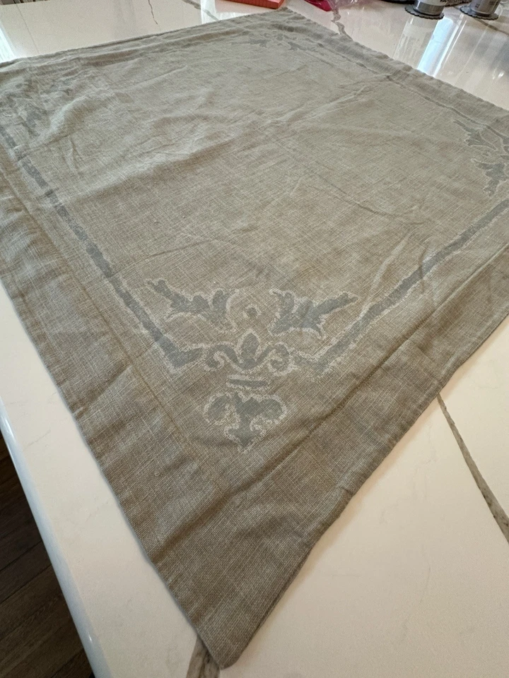 Herrajes de restauración diestro medallón barroco italiano plata y salvia EURO almohada farsa Foto 2 de 4