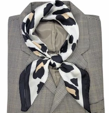 ✨Elegant Bandana Square Scarf Silky Satin Animal Print Leopard Hair Neck Scarfs