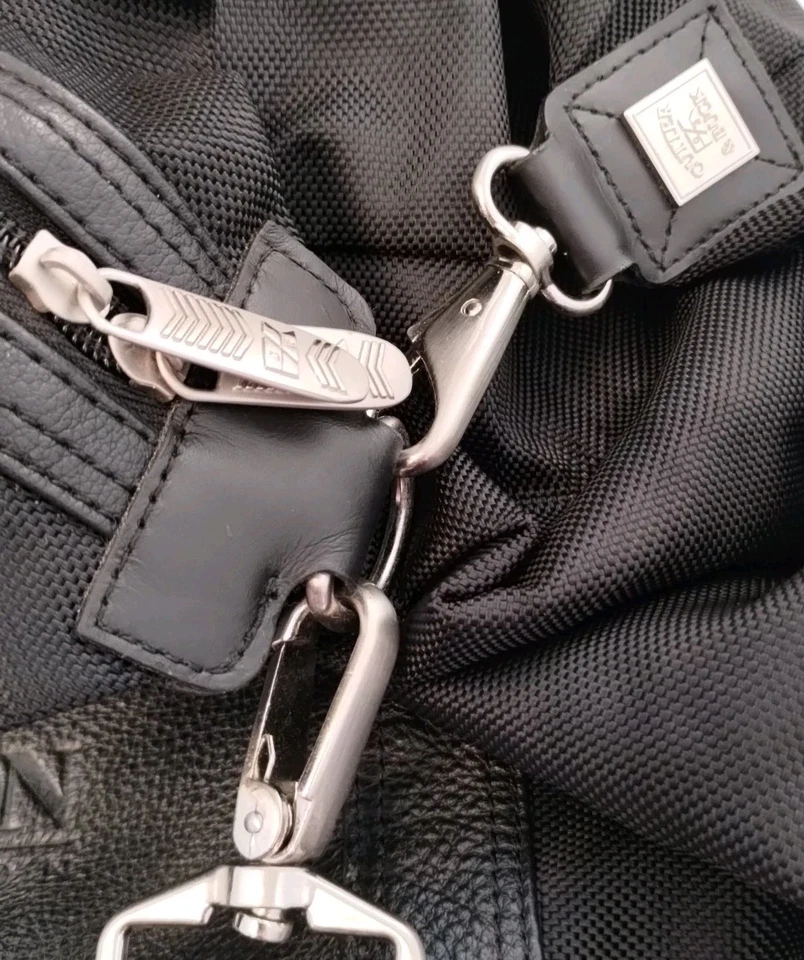 Cutter & Buck Black Canvas And Leather Duffle With Company Logo - Image 4 of 4