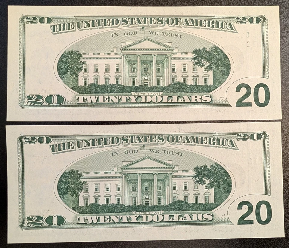 2 Sequential *STAR* 1999 $20 GEM UNC Federal Reserve Notes! - Image 2 of 2