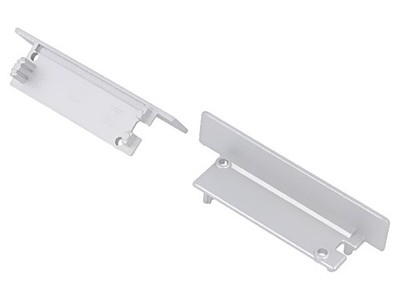 2X 23120040 -AS Blenden für LED Profile silber 2Stk ABS FLAT8 TOPMET