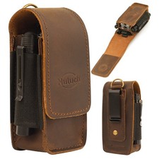 NUTUCH Leather EDC Multitool Sheath with Flip Closure | Leather EDC Organizer