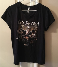 GORGEOUS NEW ORLEANS SAINTS BLACK T-SHIRT WOMENS 2X SEAN PAYTON DREW BREES +