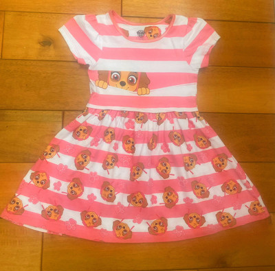 paw patrol dress Nickelodeon Size 6 Pink & White Stripe Skye Dog ryder paw patrol costume Gabrielle Denim Dress Deep Size_40DD (US) The soft and breathable Size:4-6yrs