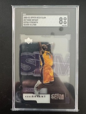 2000-01 Upper Deck Slam Kobe Bryant Extra Strength Silver Die-Cut /500 SGC 8