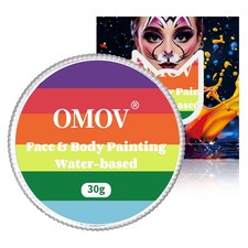 6 Colors Face Paint 1oz Non-Toxic, Water Based, Rainbow Face Painting Kit f...