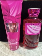 NEW Bath Body Works "Perfect in Pink" set- Body Wash 10 Oz Body Lotion 8 Oz