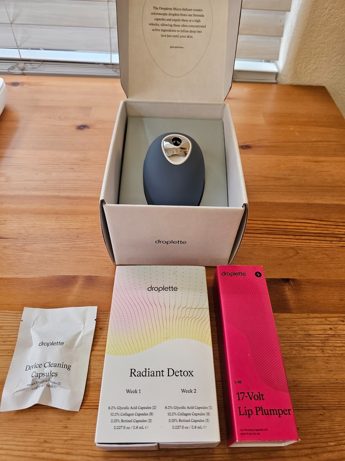 Droplette Skincare Set (Blue) with Radiant Detox & Lip Plump
