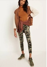 Pilcro Women's 27 High Rise Skinny Camo Corduroy Pants Button Fly Green Bohemian