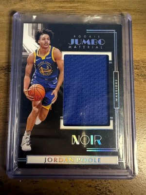 2019-20 Panini Noir Jordan Poole Holo RC Jumbo Material Jersey RC /99 #RJ-JPL