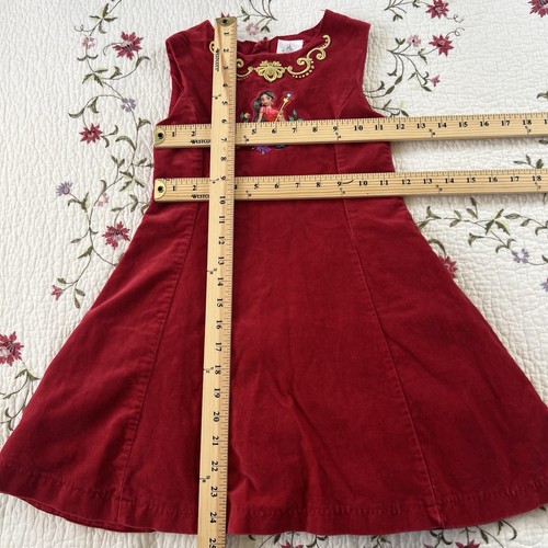 Disney Store Elena von Avalor Kostüm Party Samt Kleid Mädchen rot Stickerei 5/6 - Bild 5 von 6