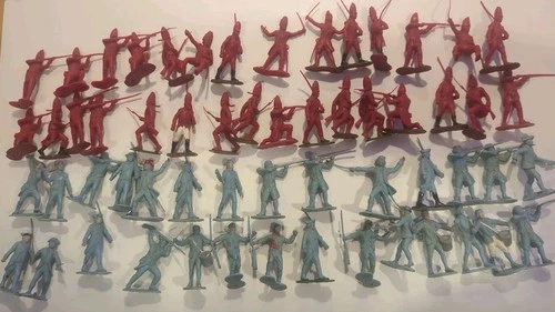 58 vintage Marx Revolutionary War figures Large Set