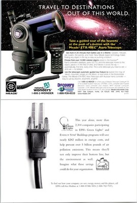 Meade ETX-90ED Astro Telescope Vintage Print Ad 1999