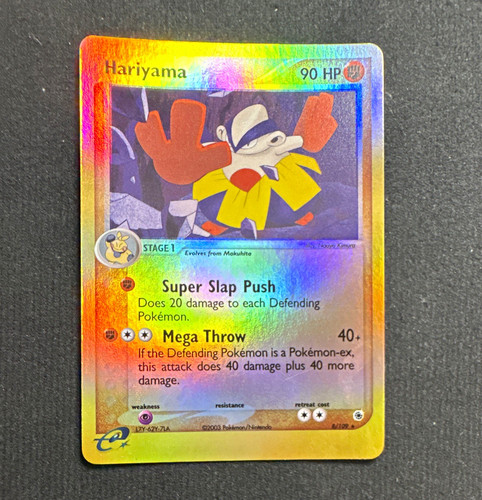 Pokemon TCG Hariyama 8/109 EX Ruby & Sapphire Reverse Holo Rare EN 2003 90 HP