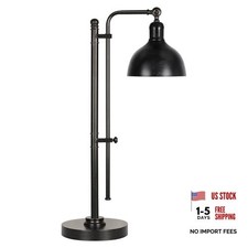 Industrial Adjustable Desk Lamp for Home Office, Farmhouse Table lamp Black