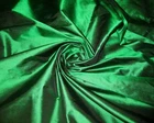 100% Pure Thai Silk Fabric Material Hand Woven 40"W BTY - Emerald Green
