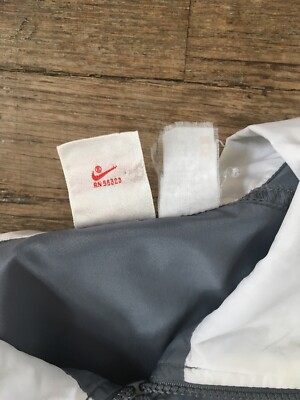 Vtg Retro 80s 90s Nike Grey Tag Label Nylon Track Jacket Mens L 2