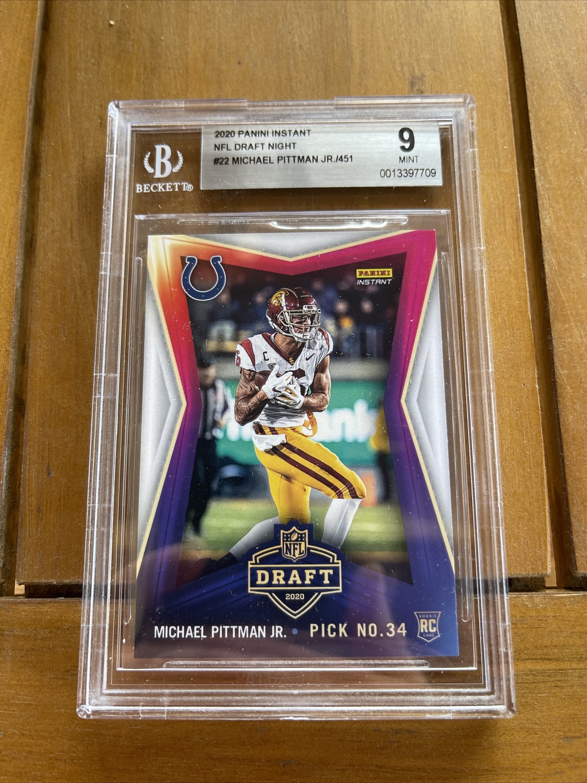 Michael Pittman Jr. Panini Instant Draft Night #22 Base