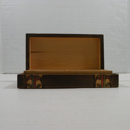 Caja de baratija vintage de madera con antojo floral 7 pulgadas x 3,5 pulgadas x 1,5 pulgadas - Imagen 6 de 7