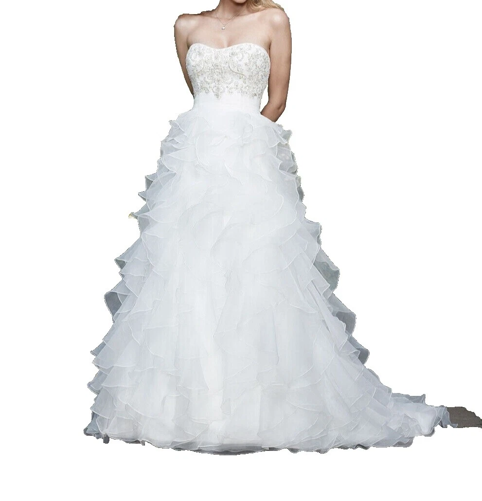 Sequin Organza A-Line Wedding Dresses