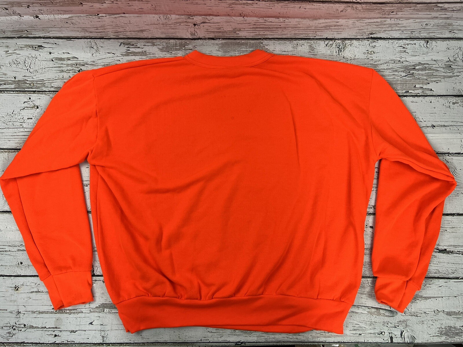 VTG Windjammer Solid Fluorescent Orange Blank Cre… - image 4